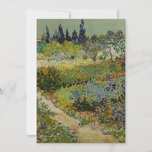Carte Garden at Arles by Vincent Van Gogh (Devant)