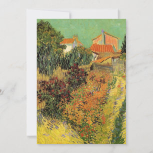 Carte Garden Behind a House par Vincent van Gogh