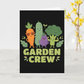 Carte Garden Crew Vegetable Characters funny (Fleur jaune)