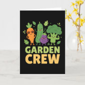 Carte Garden Crew Vegetable Characters funny (Fleur jaune)