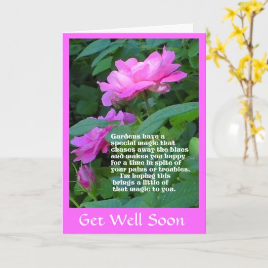 Carte Garden Magic Get Well Card (Fleur jaune)