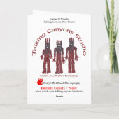 Carte Garden O Weedin Talking Canyons, Nouveau-Mexique (Dos)