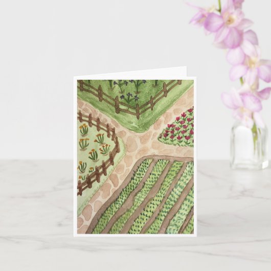 Carte Garden Paths Greeting Card (Orchidée)