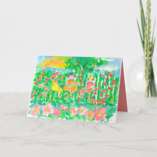 Carte Garden Tea Party Filles amies Joyeux anniversaire