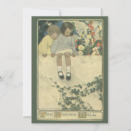 Carte Garden Wall Jessie Willcox Smith, Enfants Vintages (Devant)
