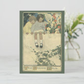 Carte Garden Wall Jessie Willcox Smith, Enfants Vintages (Debout devant)