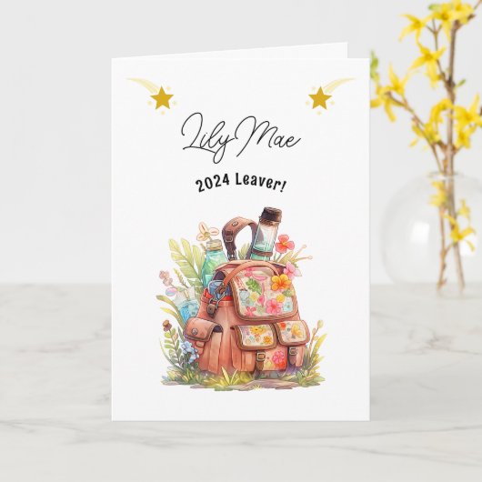 Carte Gardener de fin d'école (Fleur jaune)