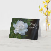 Carte Gardénia de joyeux anniversaire (Fleur jaune)