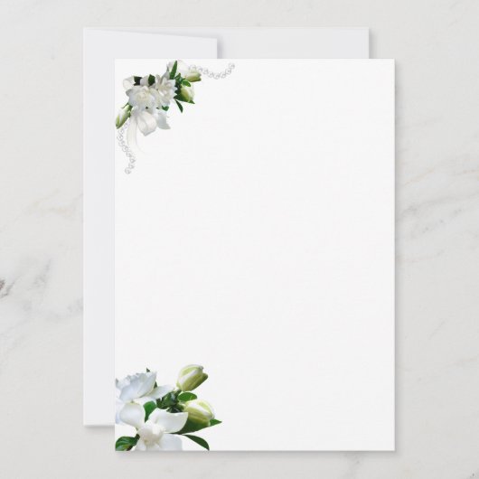 Carte Gardenias de mariage (Devant)