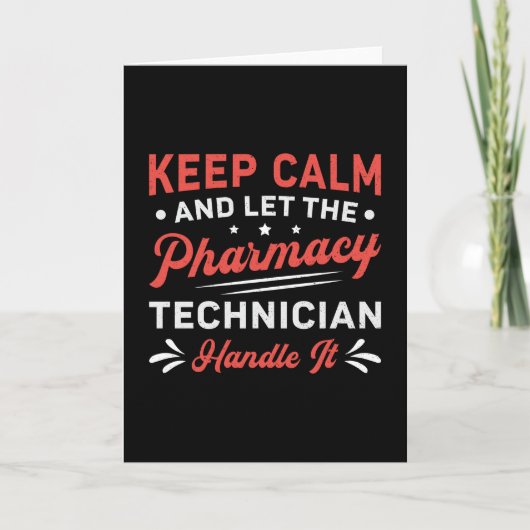 Carte Garder Calm Technicien En Pharmacie Manipuler Il P (Devant)