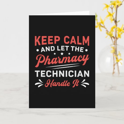 Carte Garder Calm Technicien En Pharmacie Manipuler Il P (Fleur jaune)