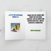 Carte Garder calme Janitor gardien Anniversaire (Intérieur)