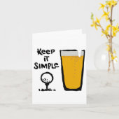 Carte Garder Il Simples Funny Golf Bière (Fleur jaune)