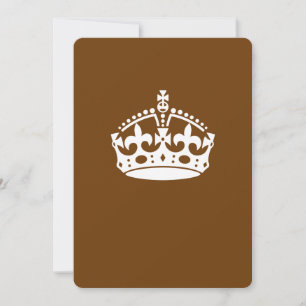 Carte Garder la couronne calme sur le chocolat Brown