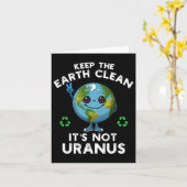 Carte Garder la Terre propre Ce n'est pas Uranus Changem (Fleur jaune)