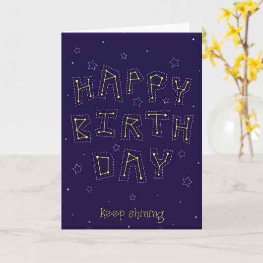 Carte Garder le brillant (Fleur jaune)