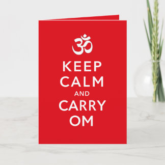 Carte Garder le calme et porter Om Motivational Annivers