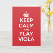 Carte Garder le calme Jouer Viola Grey Note Card (Fleur jaune)