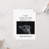 Carte Garder les yeux levés vers Dieu Encouragement Cha (Devant/Arrière en situation)