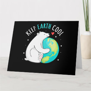Carte Garder Terre Cool Ours polaire Jour des terres Hom