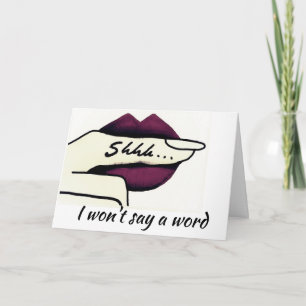 CARTE **GARDER VOTRE ÂGE EN SECRET** **ANNIVERSAIRE DE L