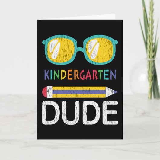 Carte Gardergarten Dude Vintage Retourner À L'École Étud (Devant)