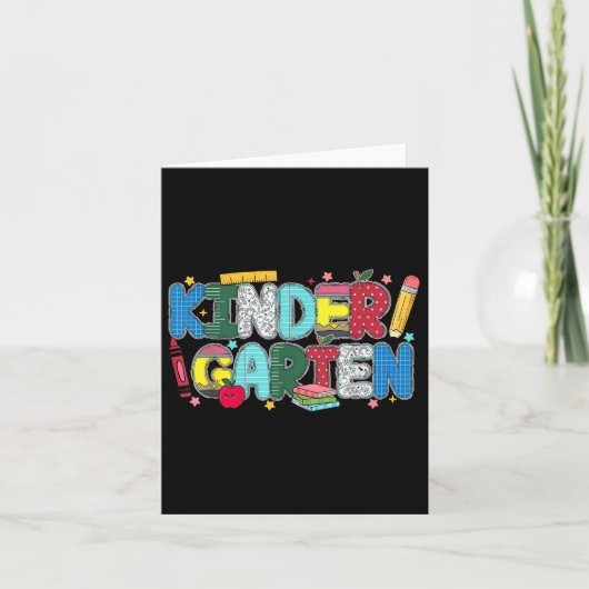 Carte Gardergarten Enseignant Squad Pencil Retour À L'Éc (Devant)