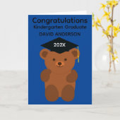 Carte Gardergarten Graduation Bear #1 Card (Fleur jaune)