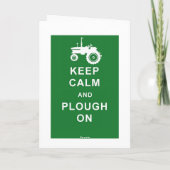 CARTE GARDEZ LA CHARRUE CALME SUR LA VOITURE DE (Dos)