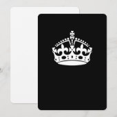 Carte Gardez la couronne au calme sur le noir (Devant / Derrière)