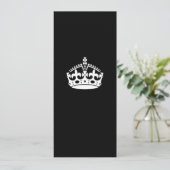 Carte Gardez la couronne calme sur le noir solide (Debout devant)