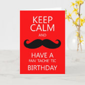 Carte Gardez la moustache/moustache calmes (Fleur jaune)