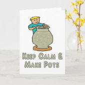 Carte Gardez la poterie calme (Fleur jaune)