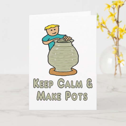 Carte Gardez la poterie calme (Fleur jaune)