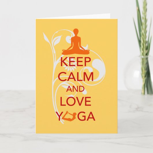 Carte Gardez le calme et aimez le yoga - conception (Devant)
