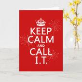 Carte Gardez le calme et appelez-LE (toute couleur) (Fleur jaune)