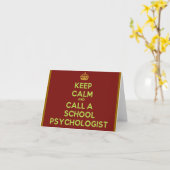 Carte Gardez le calme et appelez un psychologue de l'éco (Fleur jaune)