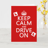 Carte Gardez le calme et continuez (apprenant) (Fleur jaune)