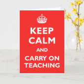 Carte Gardez le calme et continuez l'enseignement (Fleur jaune)