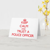 Carte Gardez le calme et faites confiance à un policier (Fleur jaune)