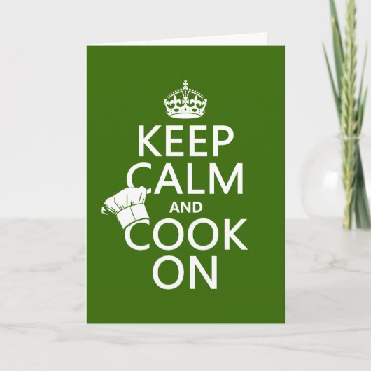 Carte Gardez le calme et faites cuire (Devant)
