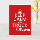Carte Gardez le calme et le camion sur (dans toute (Fleur jaune)