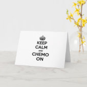Carte Gardez le calme et le Chemo allumés (Fleur jaune)