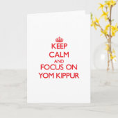 Carte Gardez le calme et le foyer sur Yom Kippour (Fleur jaune)