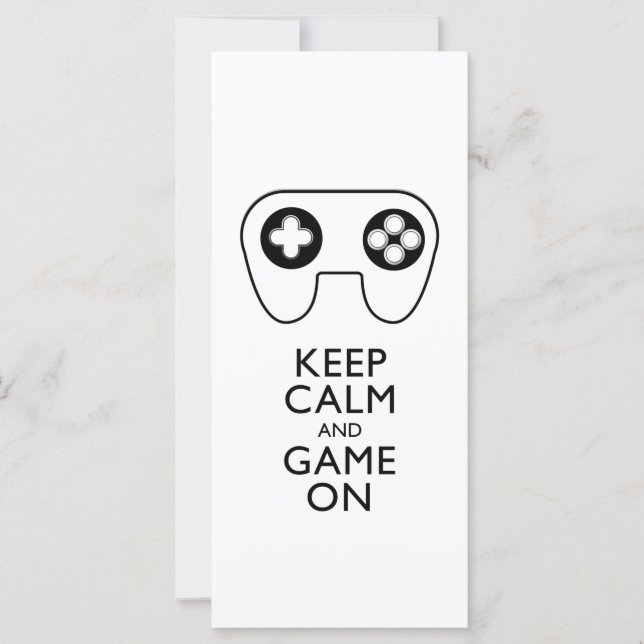 Carte GARDEZ LE CALME ET LE JEU EN MARCHE - Pavé de jeu (Devant)