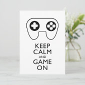 Carte GARDEZ LE CALME ET LE JEU EN MARCHE - Pavé de jeu (Debout devant)