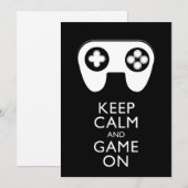 Carte GARDEZ LE CALME ET LE JEU EN MARCHE - Pavé de jeu (Devant / Derrière)