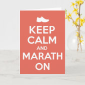 Carte Gardez le calme et le marathon (Fleur jaune)