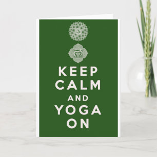 Carte Gardez le calme et le yoga dessus