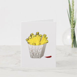 Carte Gardez le calme et mangez des fruits Pop Art